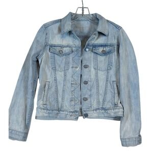Gap 1969 Women Light Wash Denim Trucker Jacket XS Petite Blue Cotton Y2K 90's